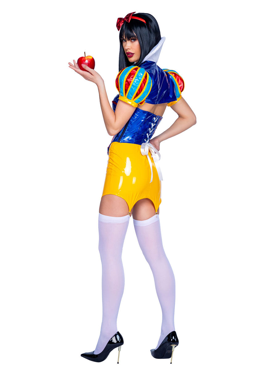 Enchanted Forest Vixen Womens Sexy Snow White Costume - Back Image