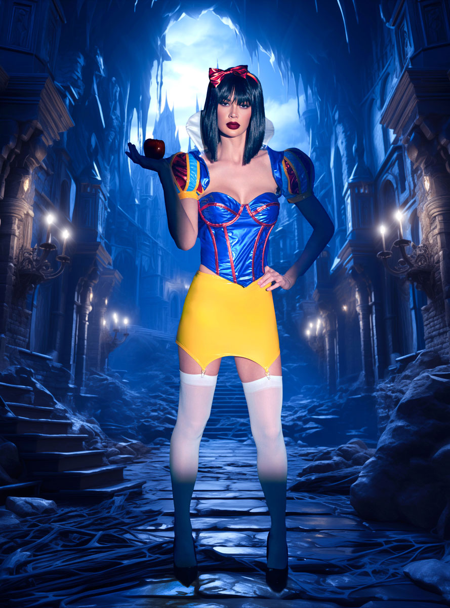 Enchanted Forest Vixen Womens Sexy Snow White Costume - Lifestyle Image 1