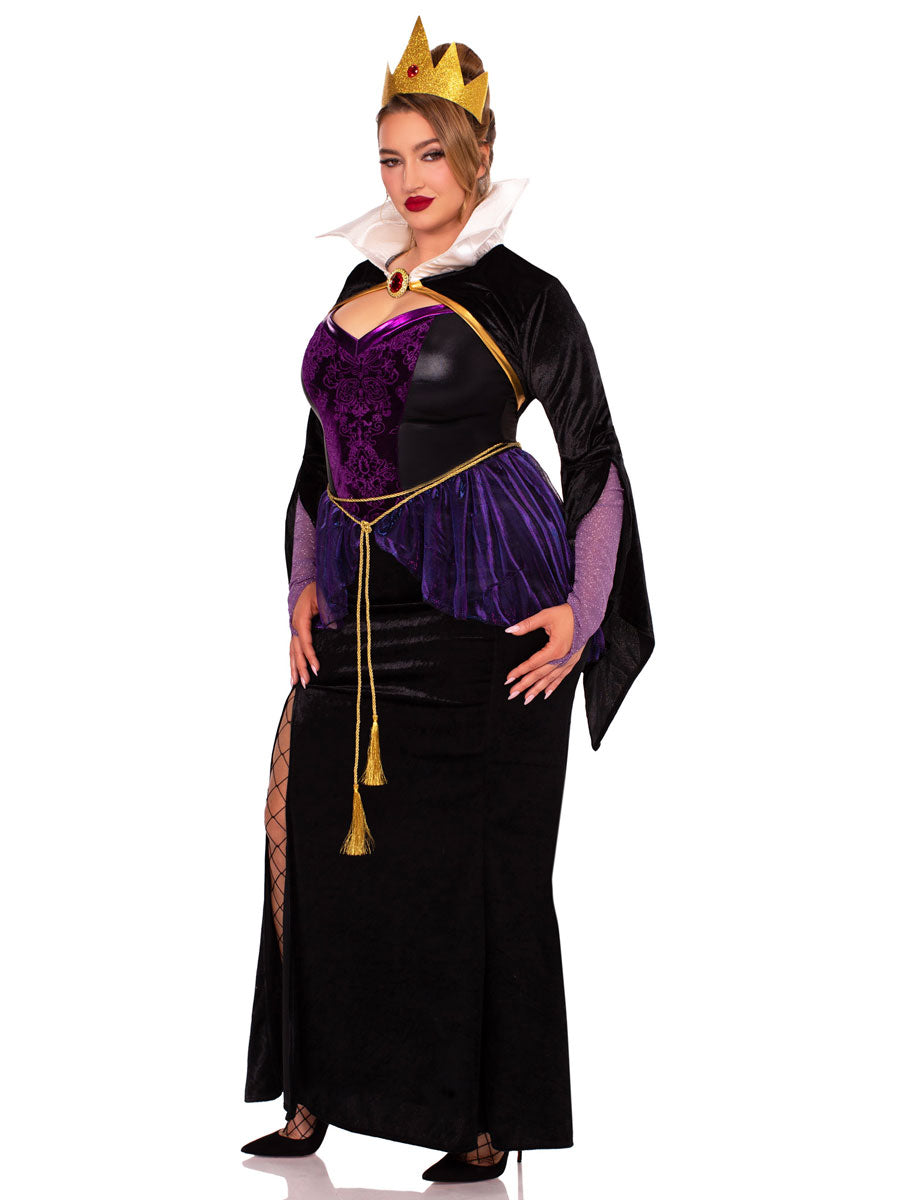 Womens Plus Size Evil Queen Snow White Villain Costume Side Image