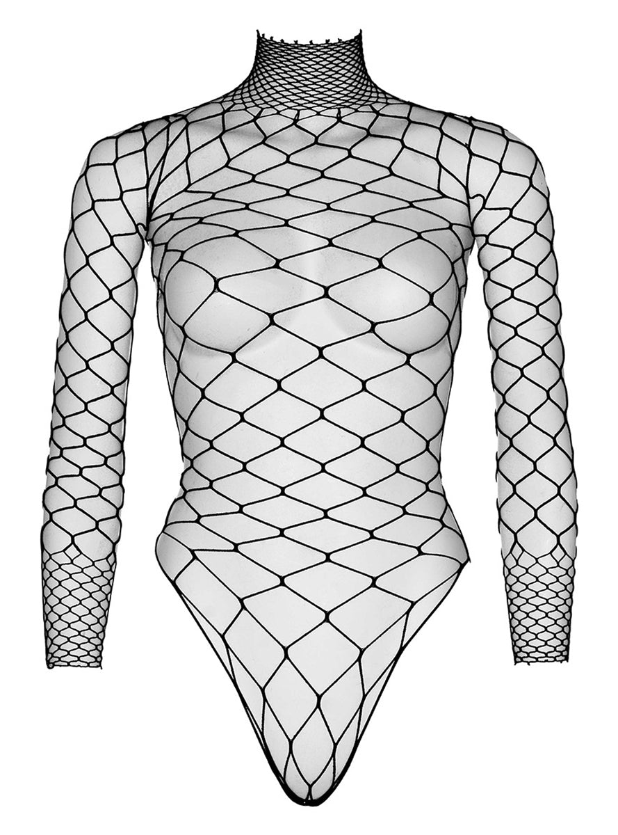 Fence Net Black Long Sleeve Bodysuit