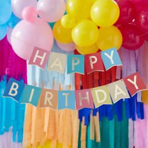Image of hanging party decorations