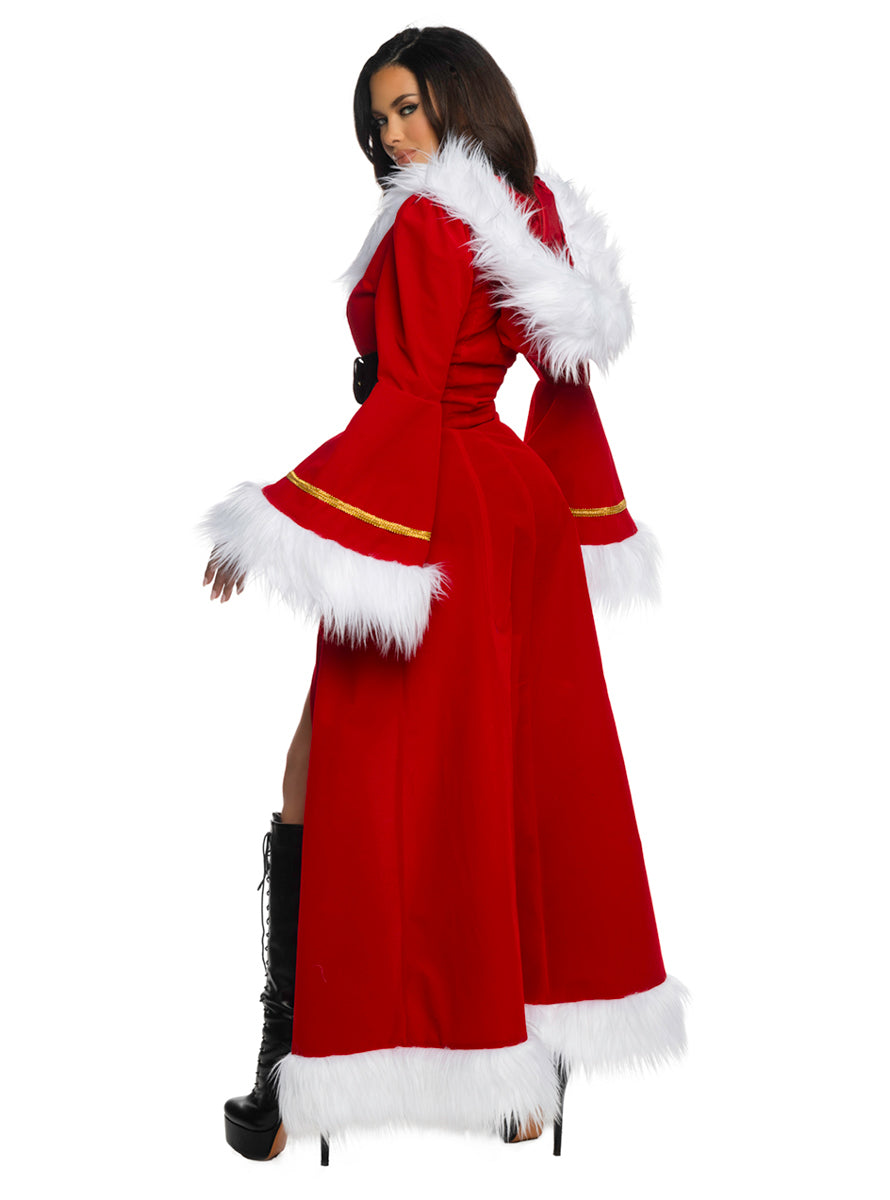 Holiday Mistress Sexy Womens Red Christmas Costume - Back Image