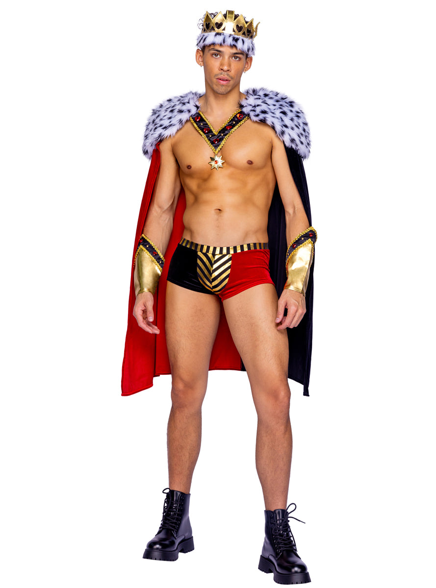 King Of Hearts Sexy Mens Fairytale Character Costume - Main Image