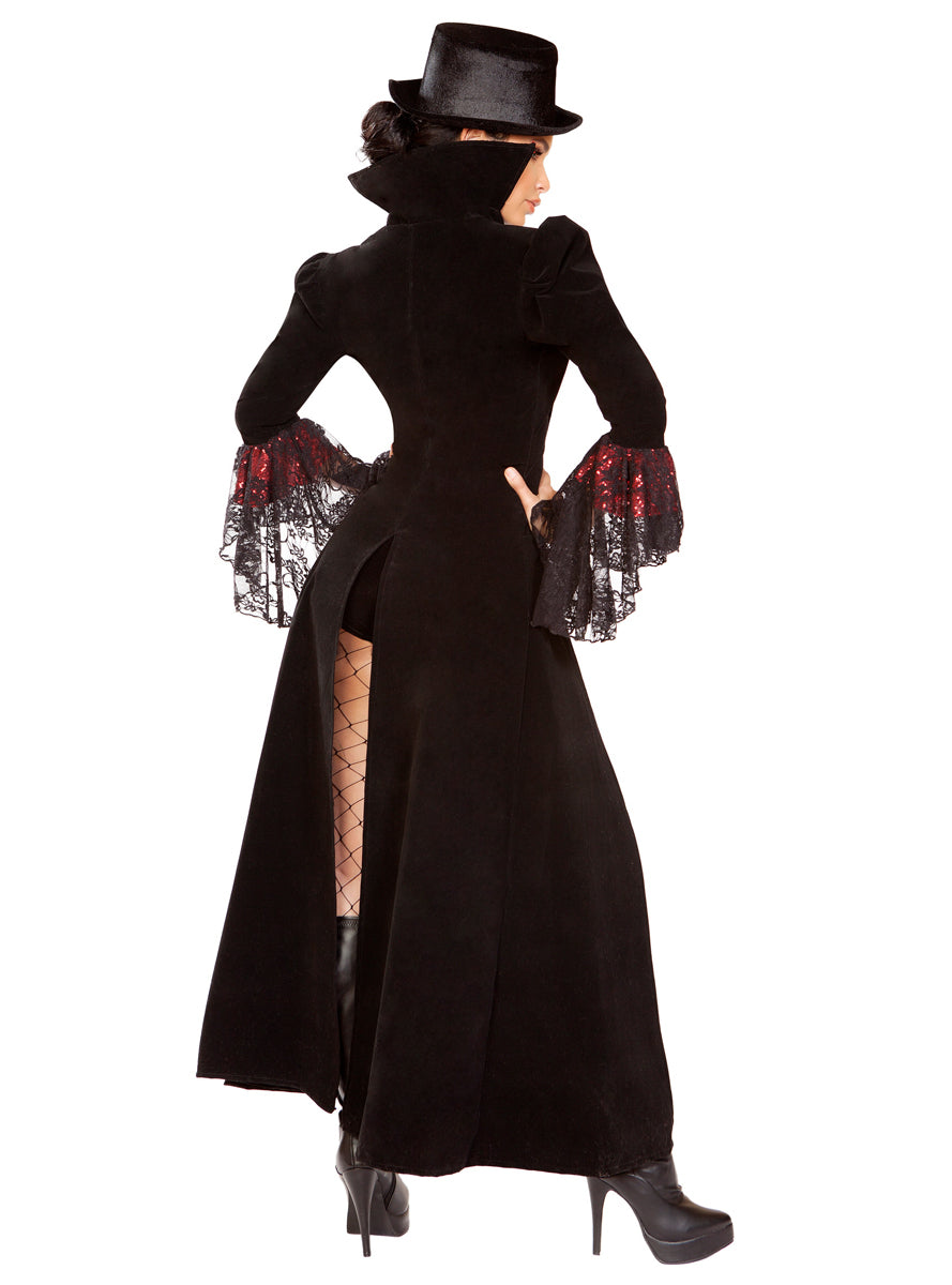 Lusty Vampire Sexy Womens Deluxe Halloween Costume - Back Image