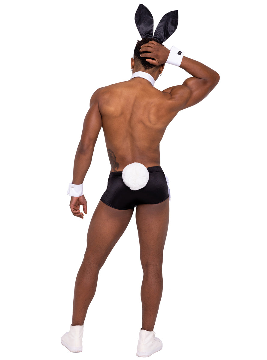 Mens Playboy Bunny Sexy Hunky Playmate Costume - Back Image