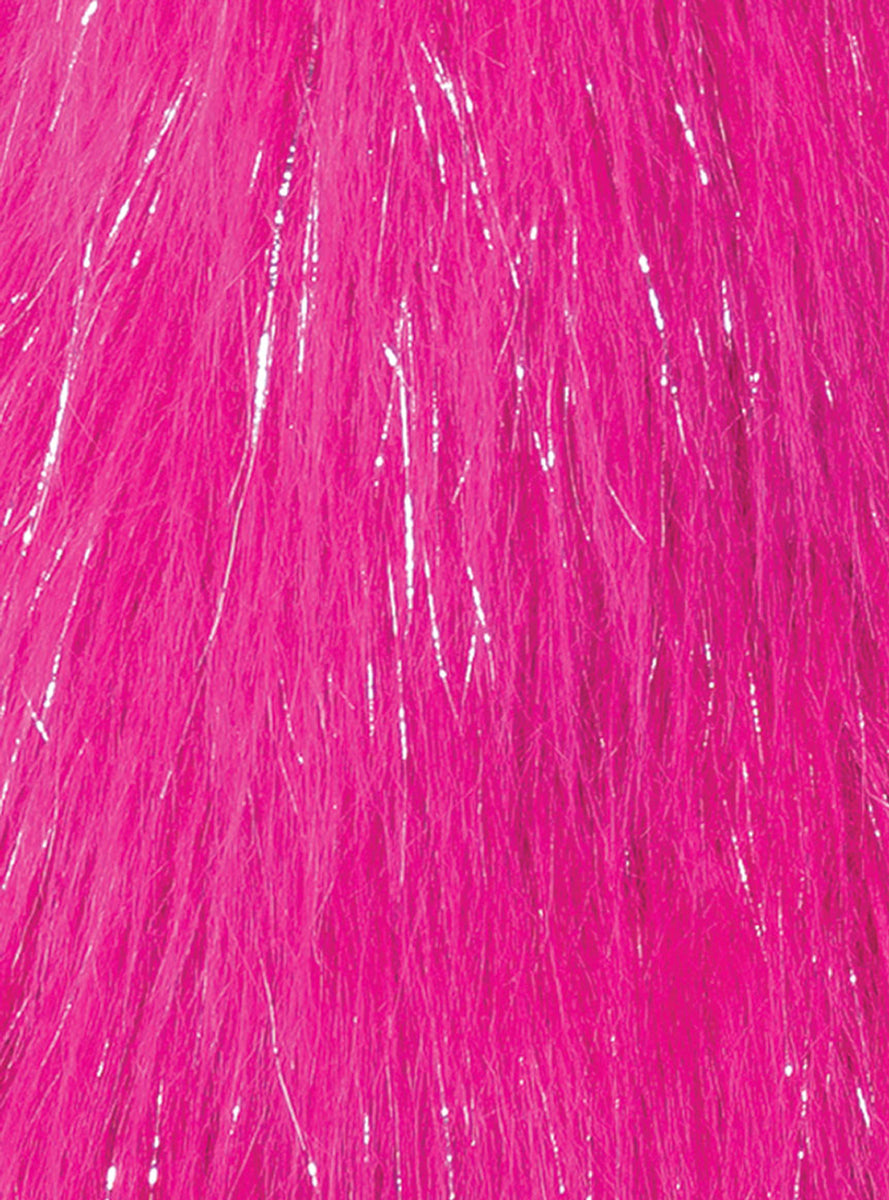 Womens Pink Furry Metallic Shimmer Costume Leg Warmers Close Image