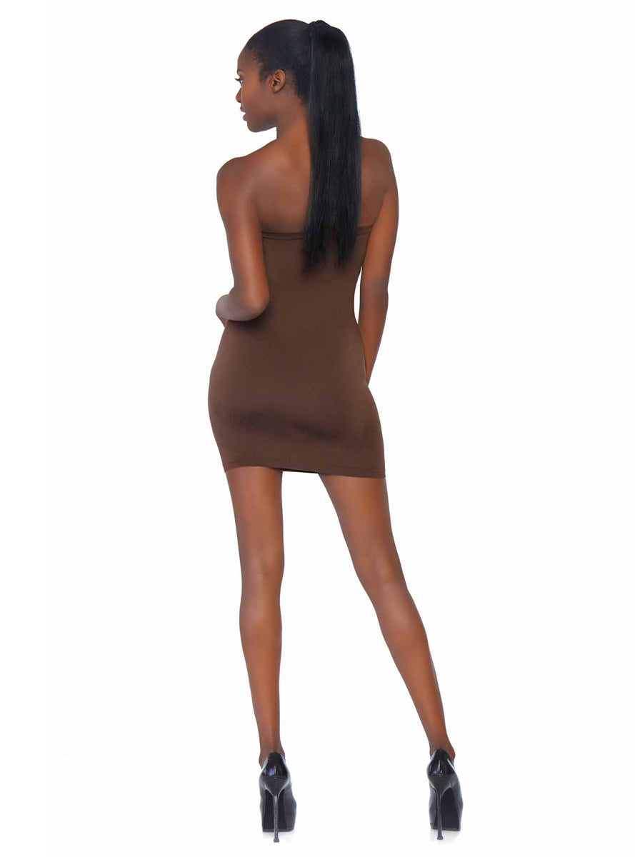 Deep Skin Tone Opaque Microfiber Tube Dress