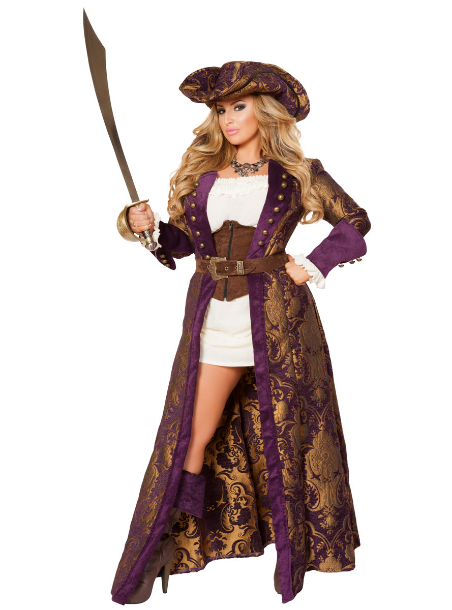 Sexy Decadent Pirate Diva Deluxe Plus Size Womens Costume - Main Image