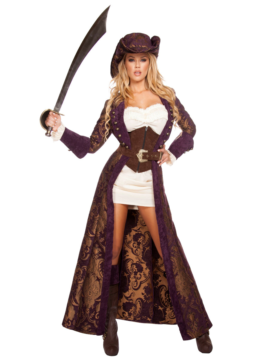 Sexy Decadent Pirate Diva Deluxe Womens Costume - Main Image