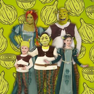Image of people in Shrek costumes