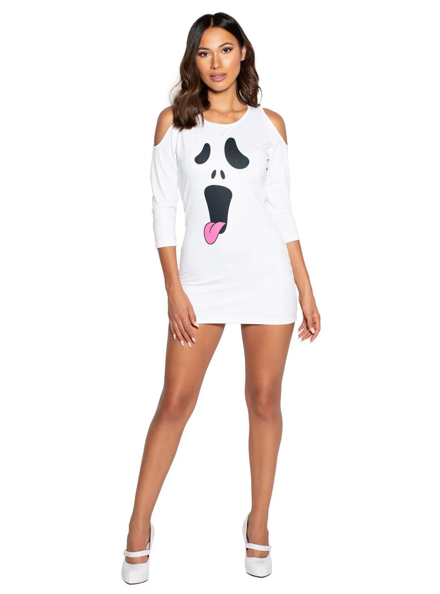 Silly White Ghost Womens Halloween Dress