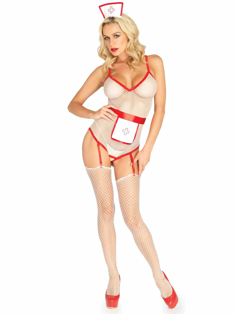 Womens Sexy Sheer TLC Nurse Costume Front Image