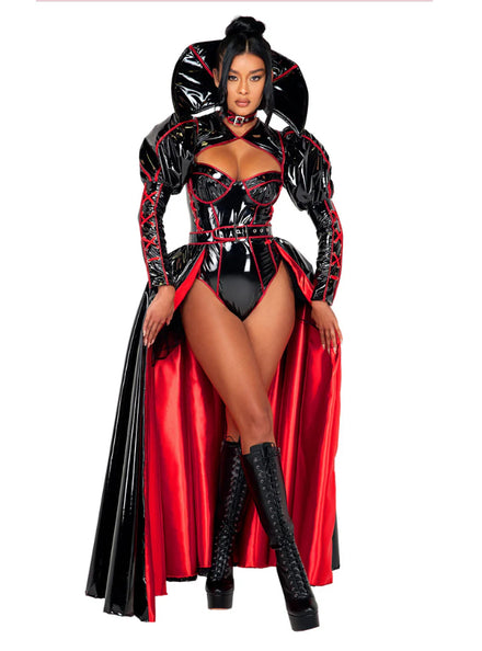 Underworld Evil Queen Womens Sexy Black and Red Deluxe Halloween Costume - Main Image