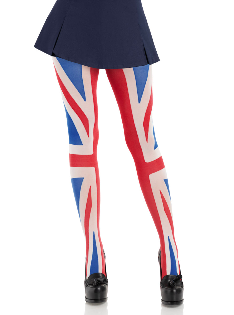 Womens Union Jack Full Length Opaque Stockings Alternative Image