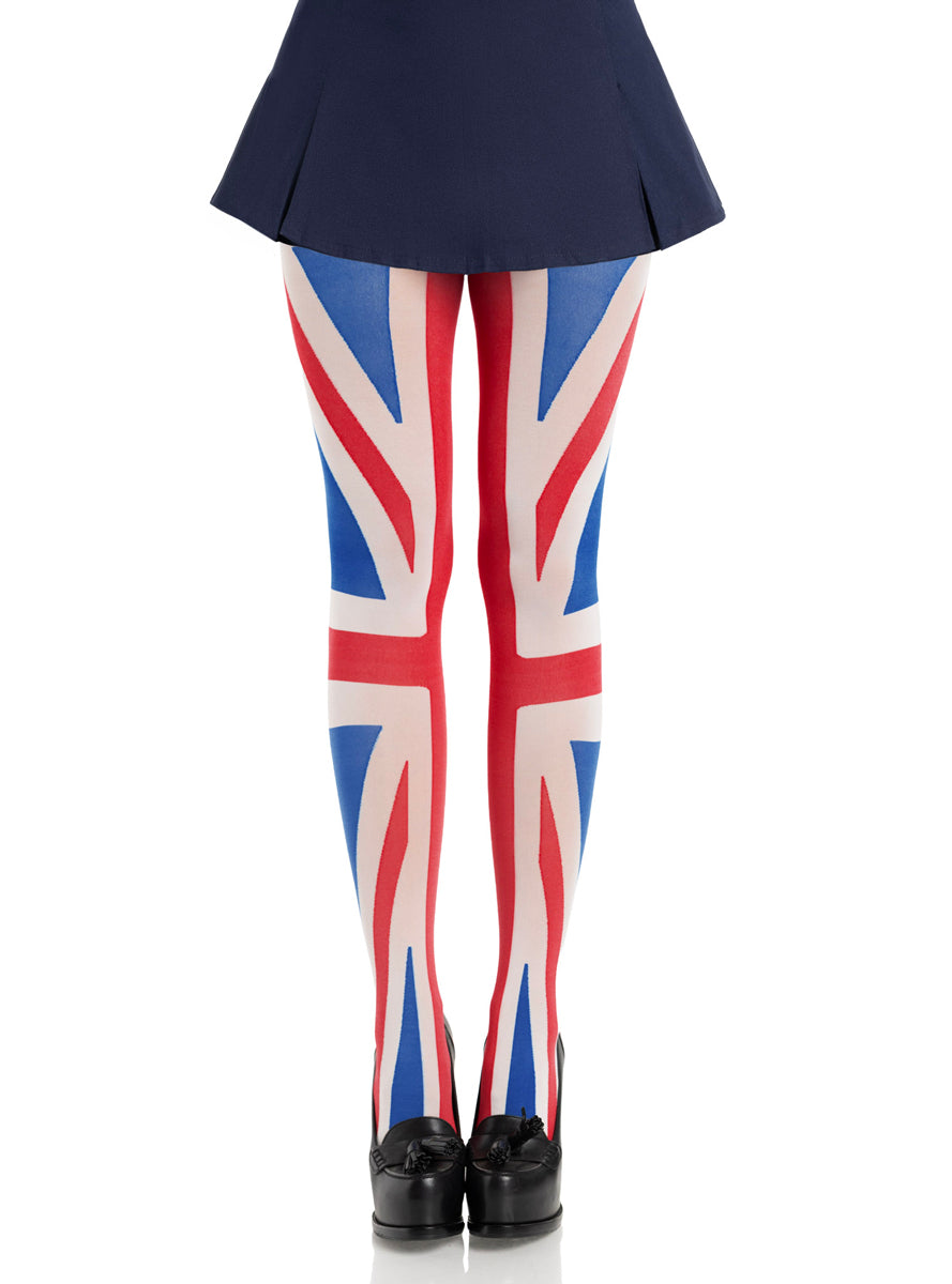Womens Union Jack Full Length Opaque Stockings Main Image