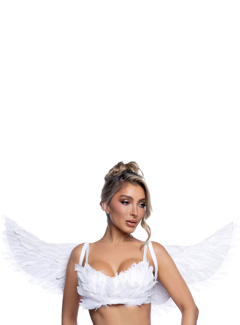 Large White Feather Angel Wings