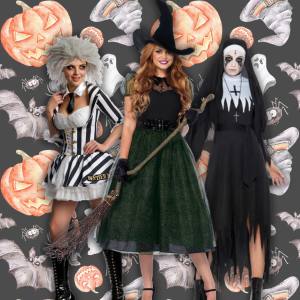 Image of women in Halloween costumes