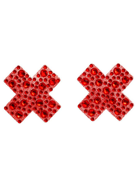 X Factor Womens Red Nipple Jewel Stickers Main Image