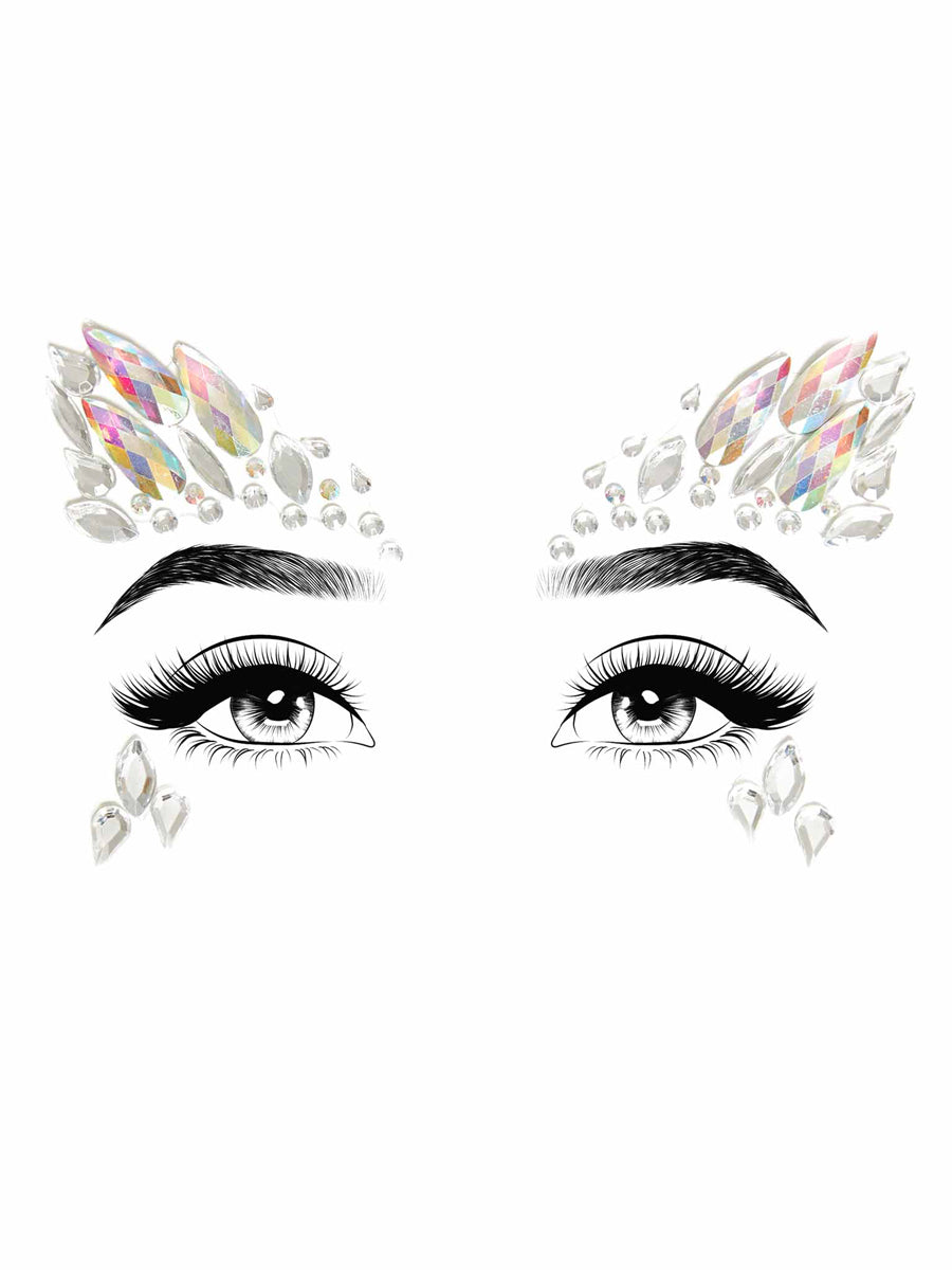 Arista Multicoloured Stick On Face Jewels Main Image