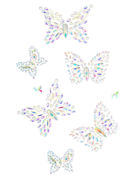 Aurelia Clear Glow In The Dark Butterfly Body Jewels Main Image