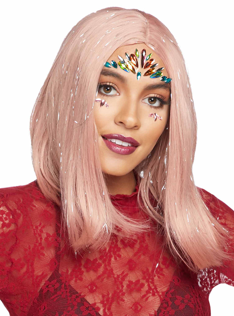 Avri Multicoloured Stick On Face Jewels Alternative Image
