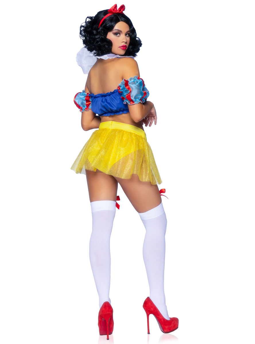 Womens Sexy Snow White Bad Apple Princess Costume Back Image