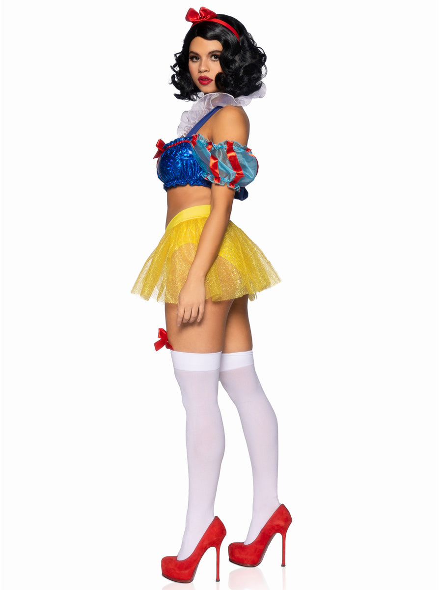 Womens Sexy Snow White Bad Apple Princess Costume Side Image