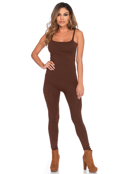 Womens Brown Basic Costume Unitard Main Image