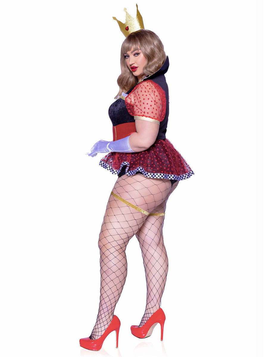 Womens Plus Size Sexy Black And Red Ravishing Queen Costume Side Image