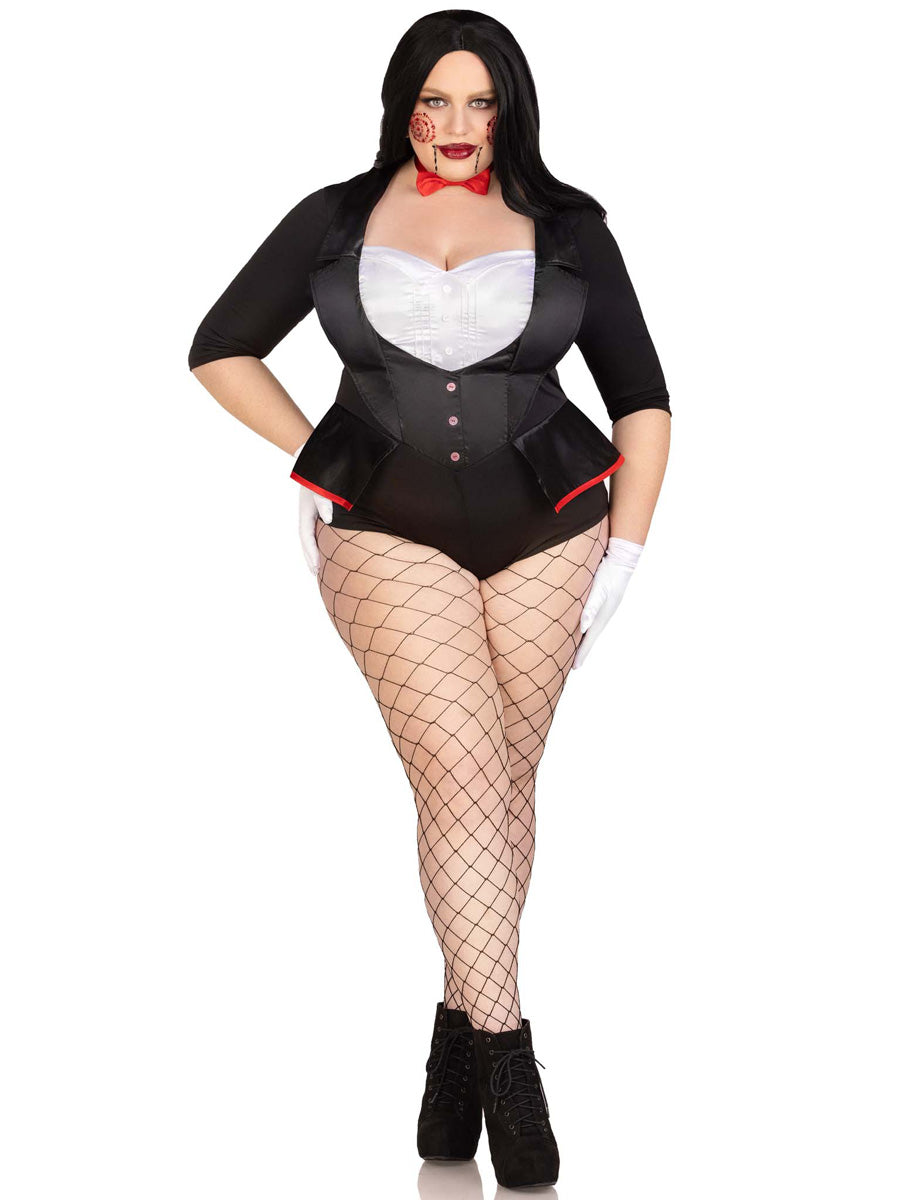 Womens Plus Size Sexy Black And Red Pretty Puppet Halloween Costume Main Image