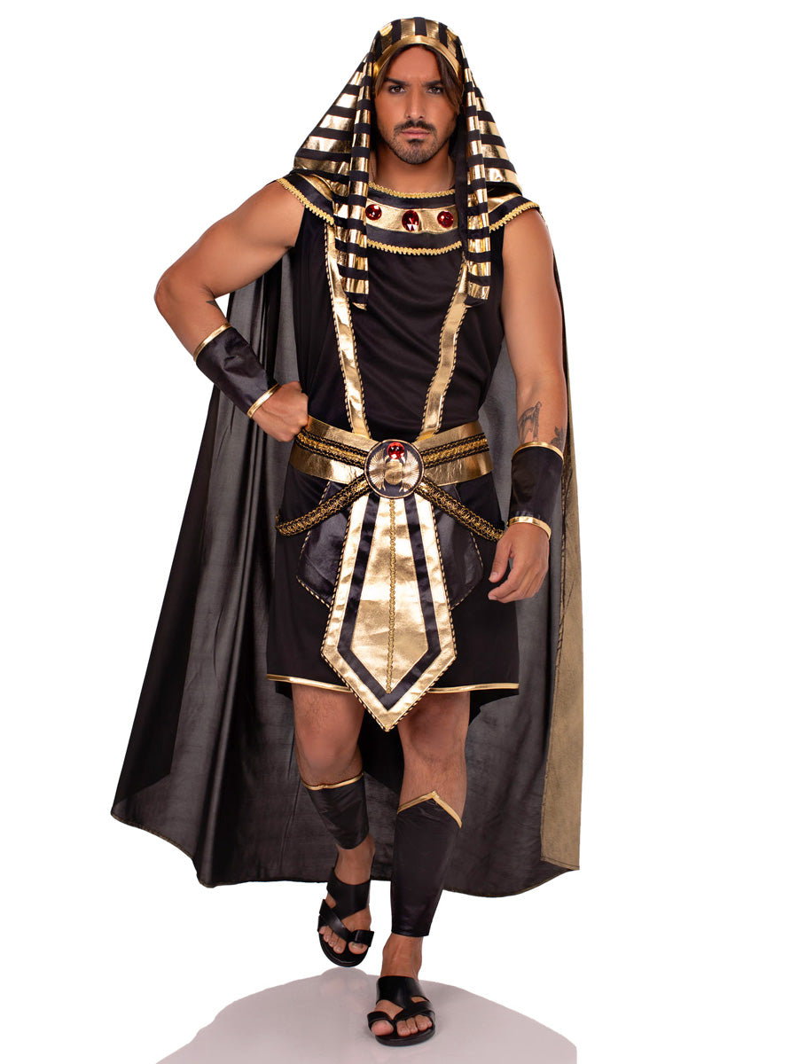 Mens Deluxe Black Egyptian Pharaoh Ancient Times Costume Main Image