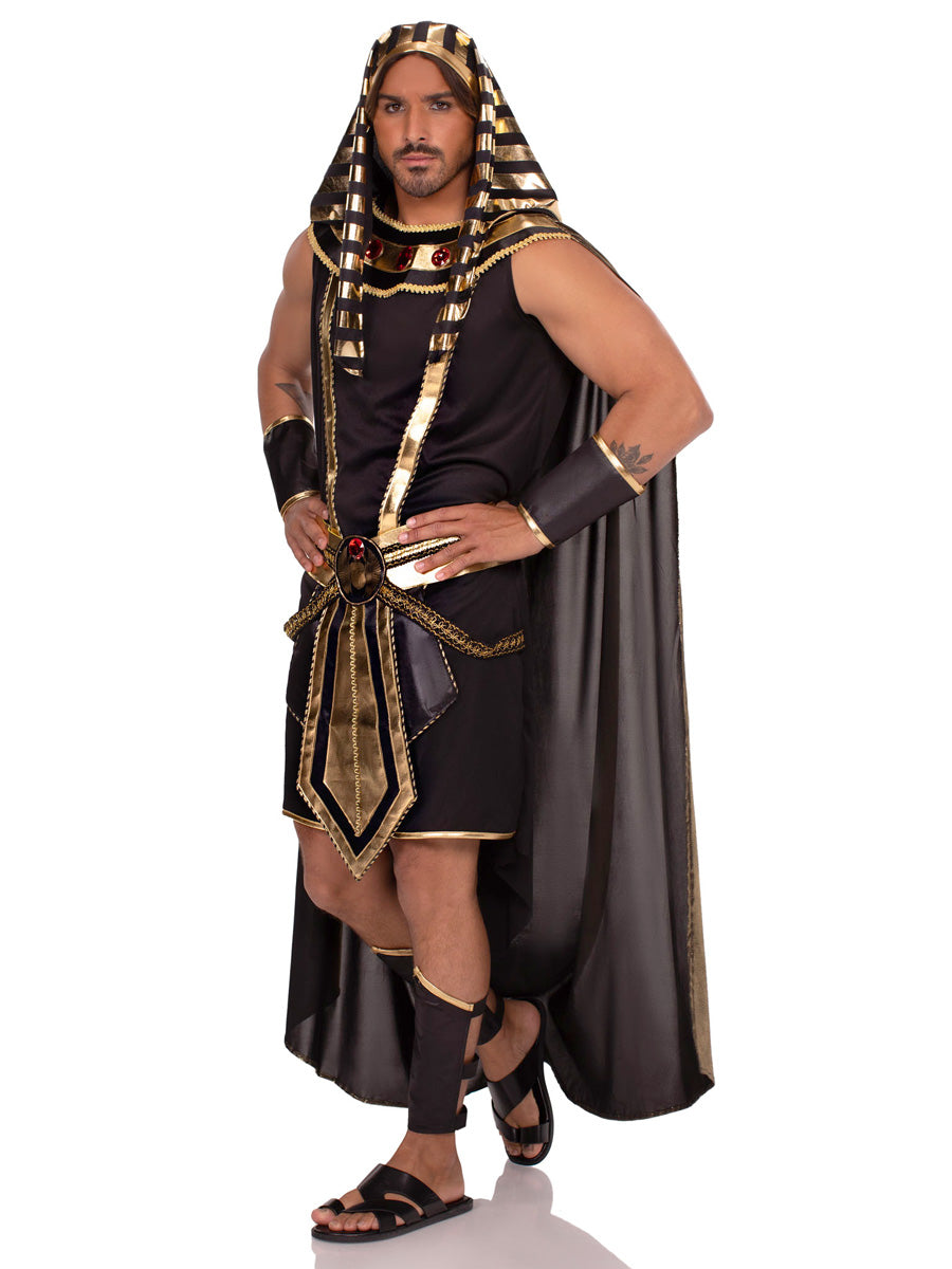 Mens Deluxe Black Egyptian Pharaoh Ancient Times Costume Side Image