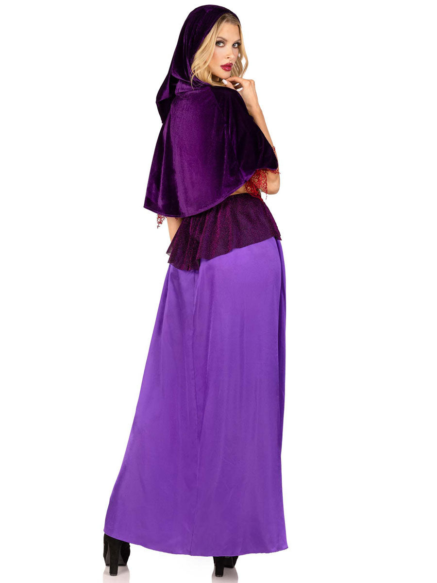 Womens Sexy Black Magic Babe Hocus Pocus Costume Back Image