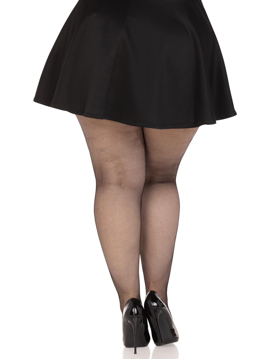 Womens Black Skull And Cross Bones Net Costume Bodysuit Back Image