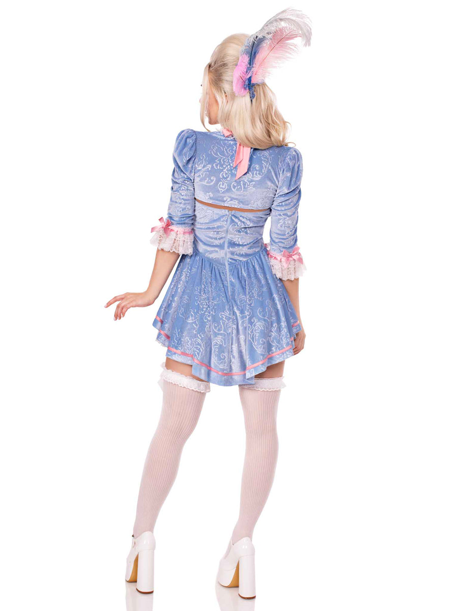 Womens Sexy Blue Marie Antoinette French Queen Costume Back Image