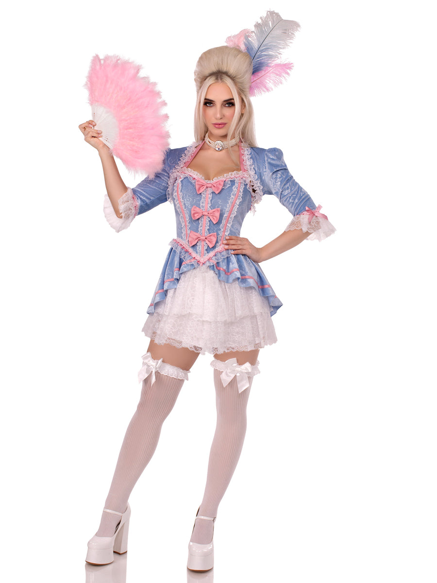 Womens Sexy Blue Marie Antoinette French Queen Costume Main Image