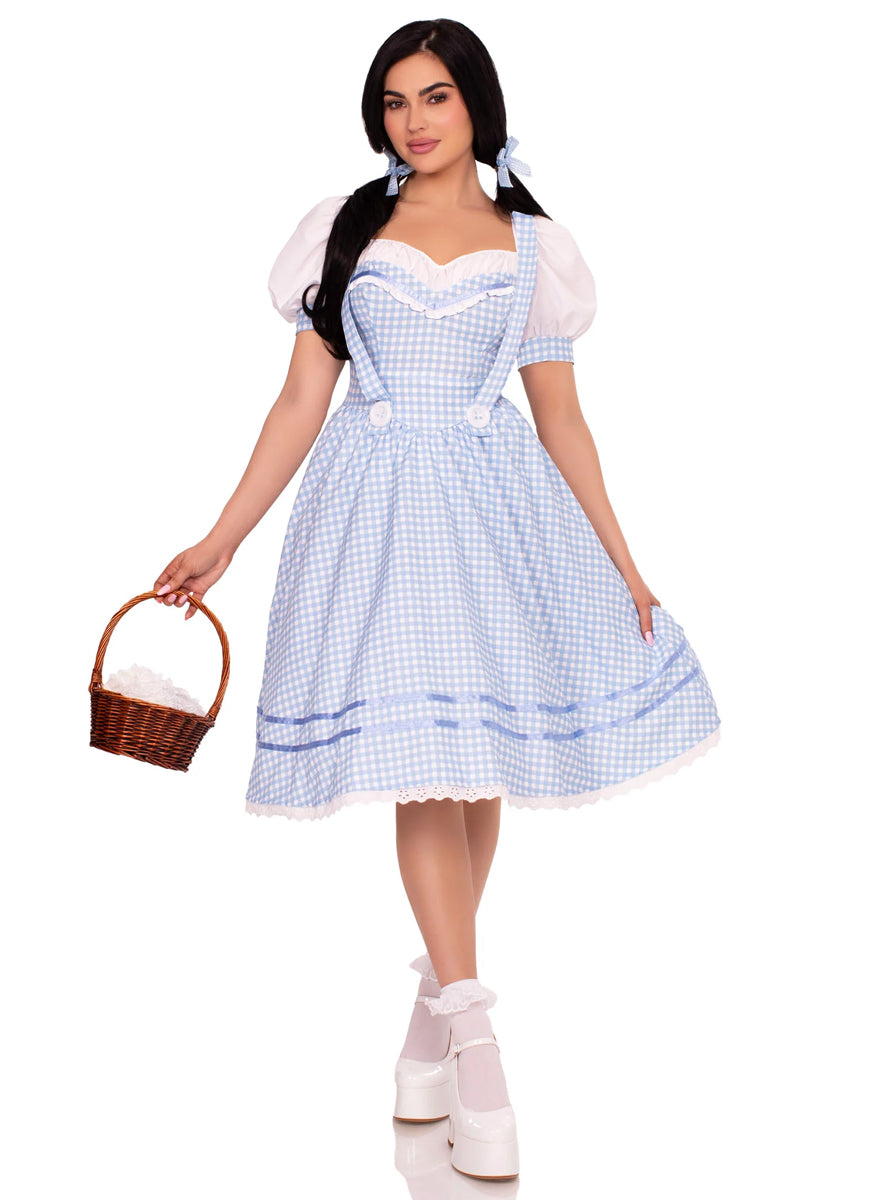 Womens Blue Gingham Kansas Sweetie Dorothy Costume Main Image