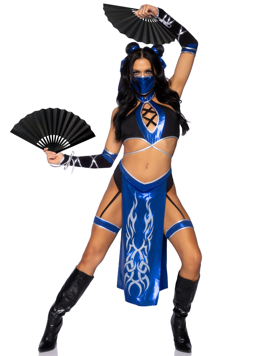 Womens Sexy Blue Ninja Mortal Combat Costume Alternative Image