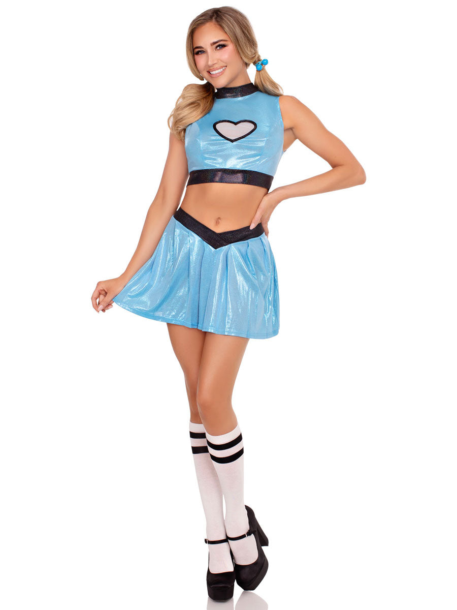 Womens Sexy Blue Super Sweetie Powerpuff Girls Costume Main Image