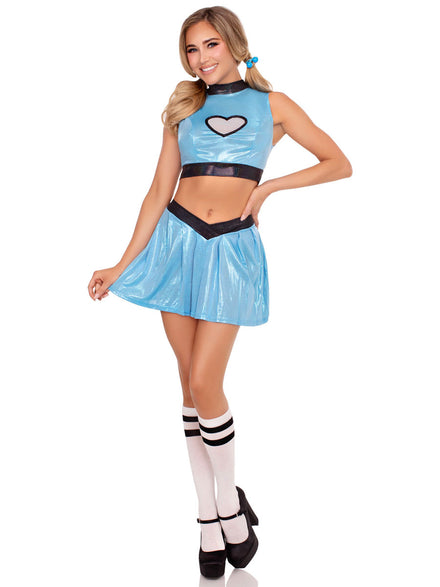 Womens Sexy Blue Super Sweetie Powerpuff Girls Costume Main Image