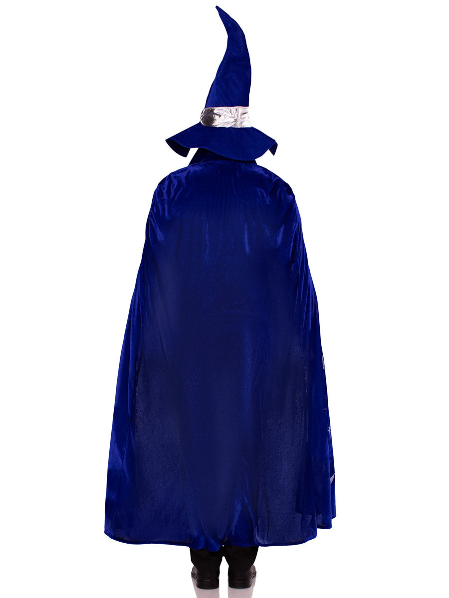 Mens Celestial Blue Wizard Costume Accessory Set Back Image