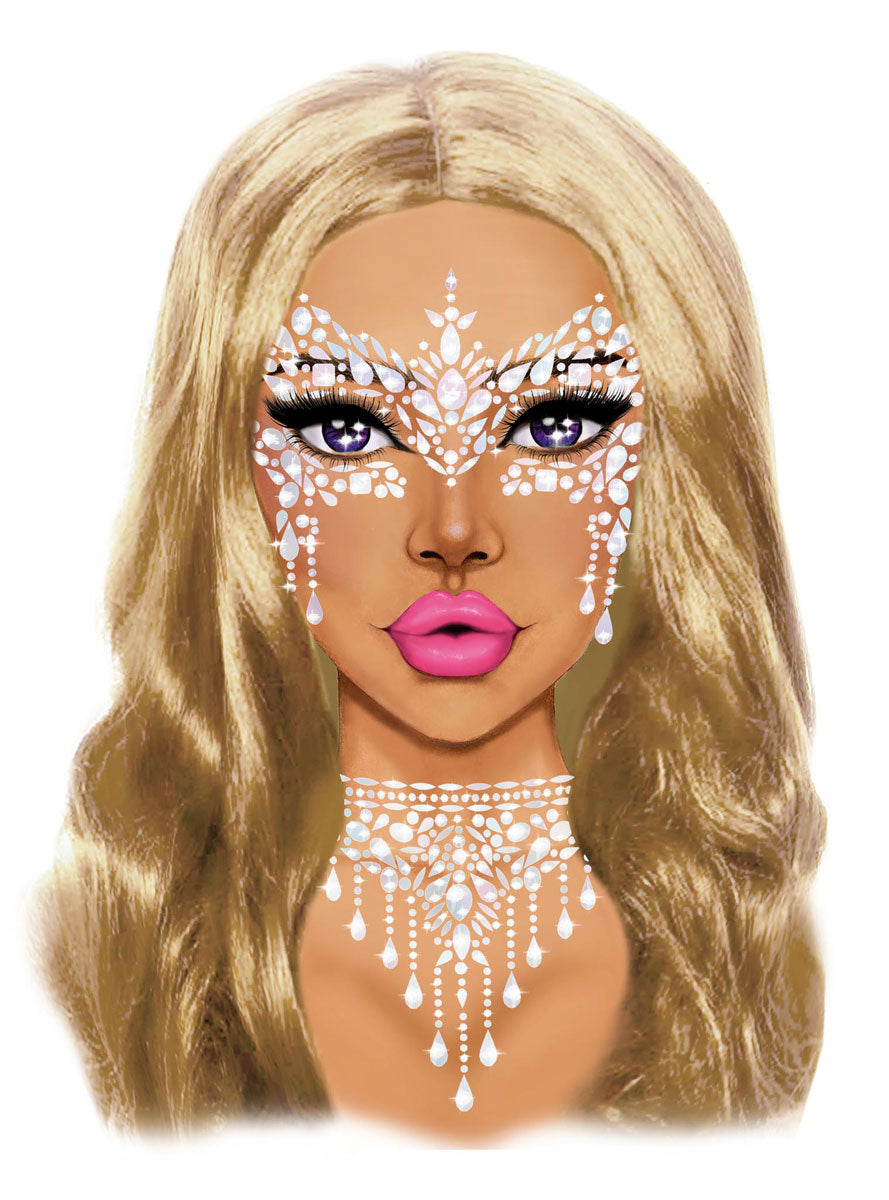 Clear Body Jewel Stick On Costume Choker Alternative Image