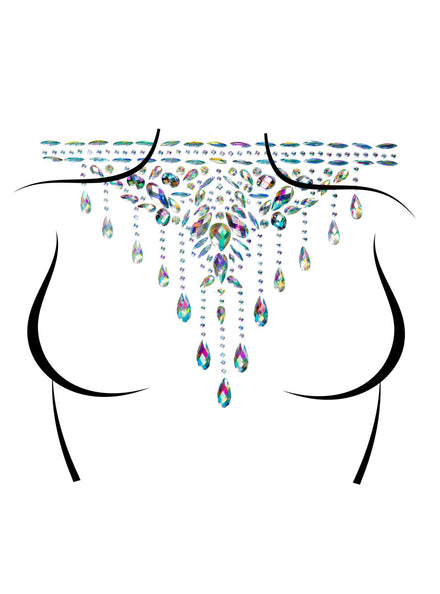 Clear Body Jewel Stick On Costume Choker Main Image