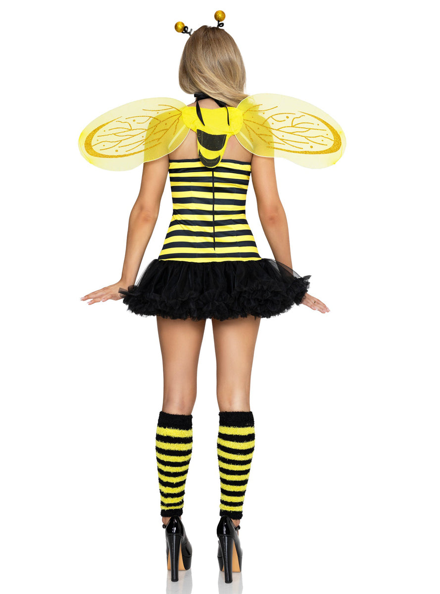 Sexy Womens Daisy Bee Bumblebee Costume Back Image