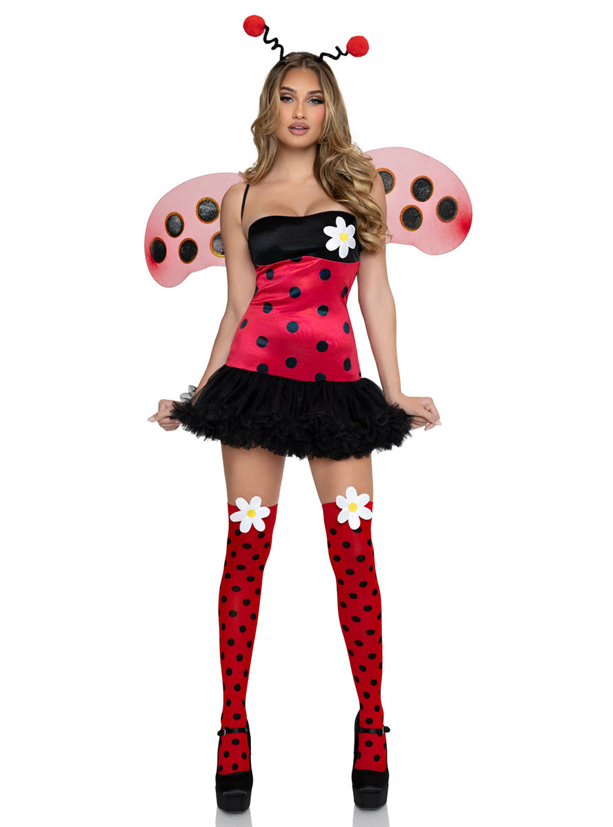Sexy Womens Daisy Bug Ladybug Costume Alternate Front Image