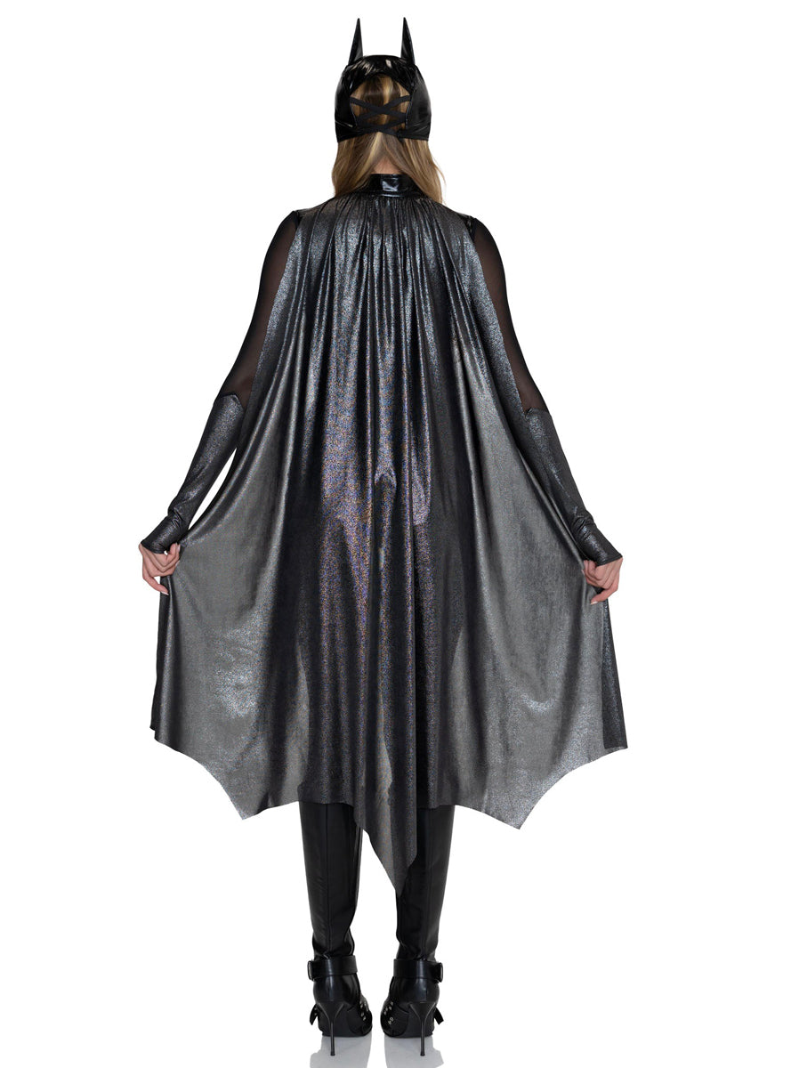 Sexy Womens Dark Crime Fighting Hero Batman Costume Back Image