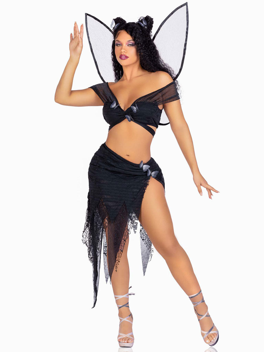 Womens Sexy Dark Fairy Halloween Costume Main Image