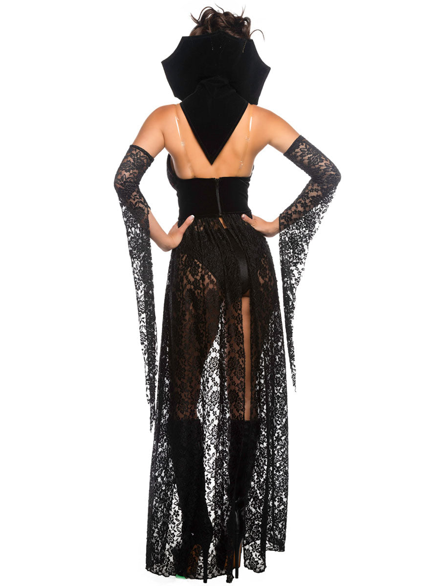 Dark Romance Vampires Sexy Womens Halloween Costume - Back Image