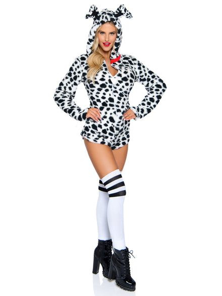 Womens Sexy Dalmatian Darling Bodysuit Costume Main Image