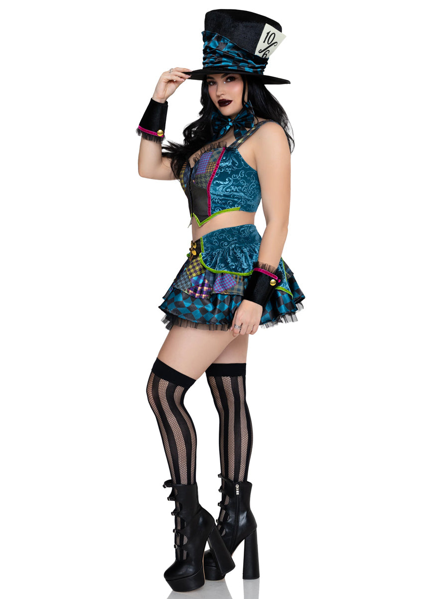 Womens Darling Hatter Mad Hatter Costume Side Image